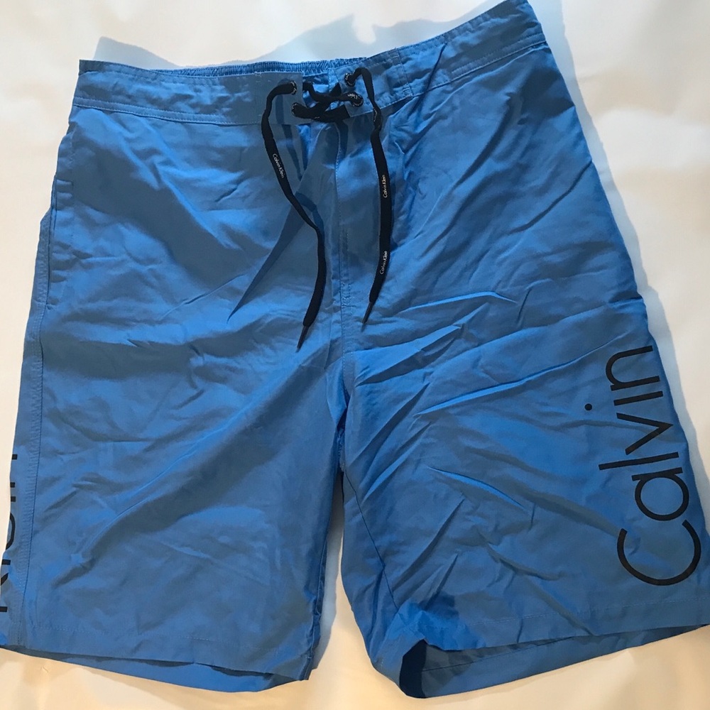 Calvin Klein Men's Blue Swim Trunks NWOT Size XL